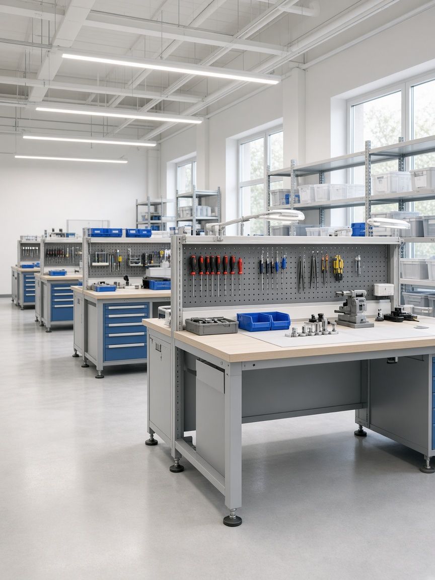 Illustrative image: light manufacturing & assembly